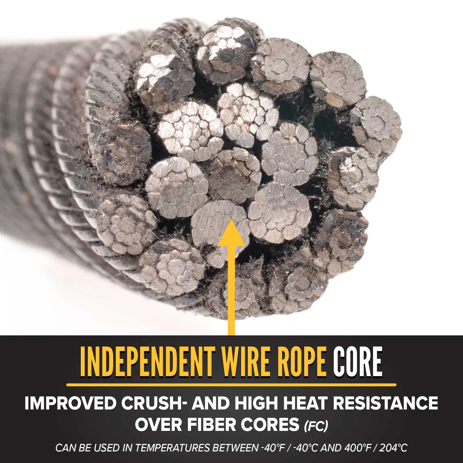 1/2" 19x19 Compacted Rotation-Resistant Wire Rope - EIPS IWRC | Linear Foot