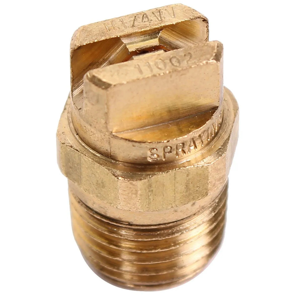 1/4" Brass 110° Universal V-Jet Spray Nozzle (#11002) for Heated Carpet Extractors - #02 Orifice