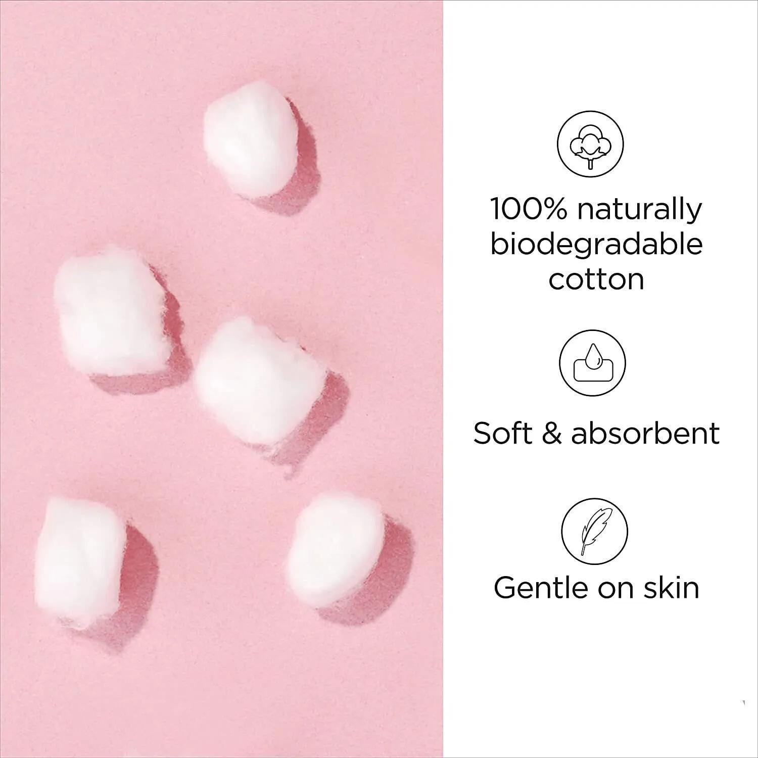 200 Pcs Organic Cotton Balls Hypoallergenic Sensitive Skin Sky Organics (2 Pack)