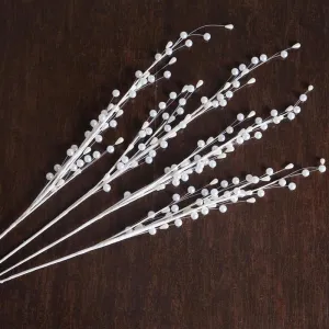 6 White Paradise Pearl Spray Stems Wedding Vase Table Craft DIY Decoration