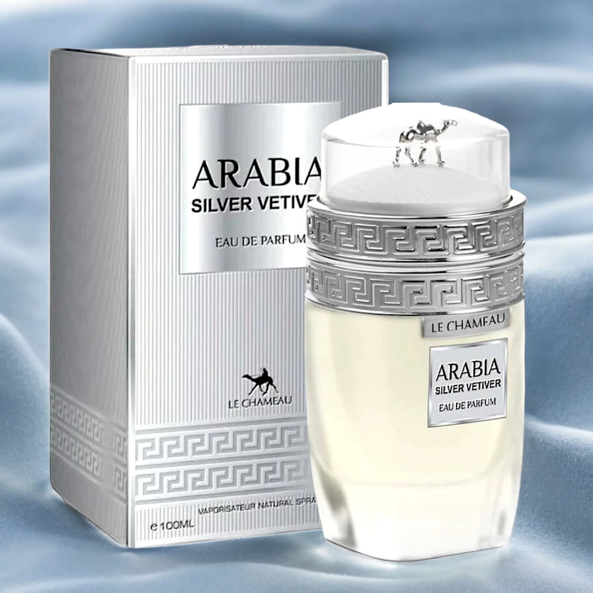 Arabia Silver Vetiver by Le Chameau Eau de Parfum for Men 3.4 oz