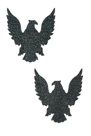 Black Holographic Eagle Pasties