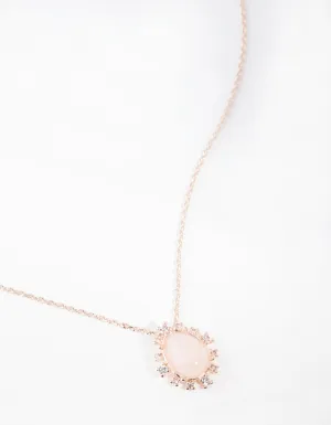 Boutique Rose Gold Small Semi-Precious Necklace