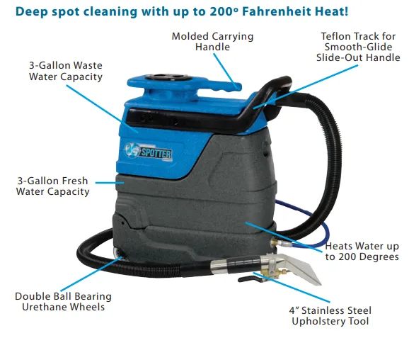 Carpet Spotter | Sandia 50-4100, 3 Gallon, 100 PSI, Hot Water