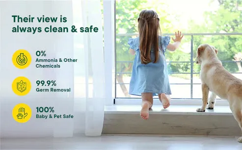 Chemical-free Window & Glass Cleaner with  Key lime Oil, 500 ML