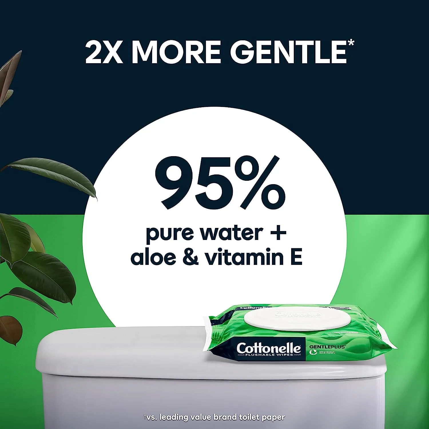 Cottonelle GentlePlus Flushable Wet Wipes with Aloe & Vitamin E (6 Packs of 42 Wipes)