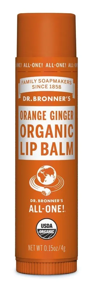 Dr. Bronner's Organic Orange Ginger Lip Balm 0.15 oz Balm