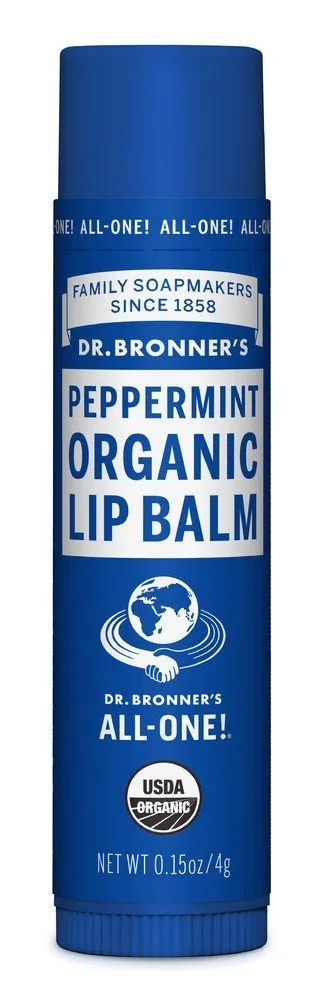 Dr. Bronner's Organic Peppermint Lip Balm 0.15 oz Balm