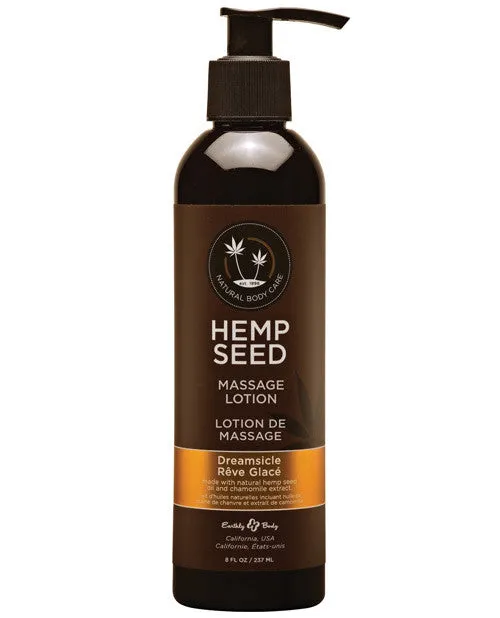 Earthly Body Hemp Seed Massage Lotion - 8 Oz Dreamsicle