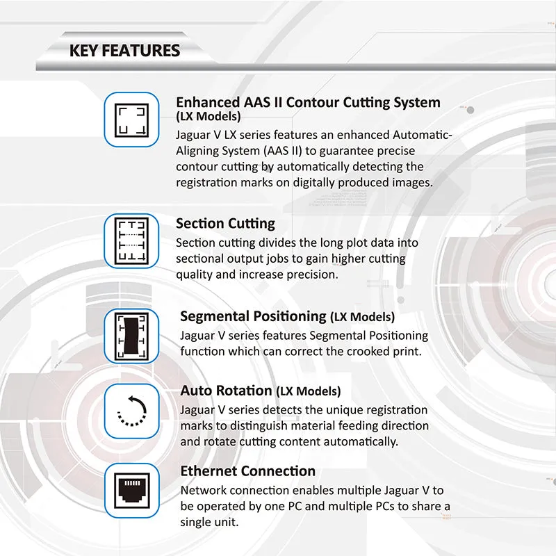 GCC Jaguar V LX Vinyl Cutter (5 Sizes)