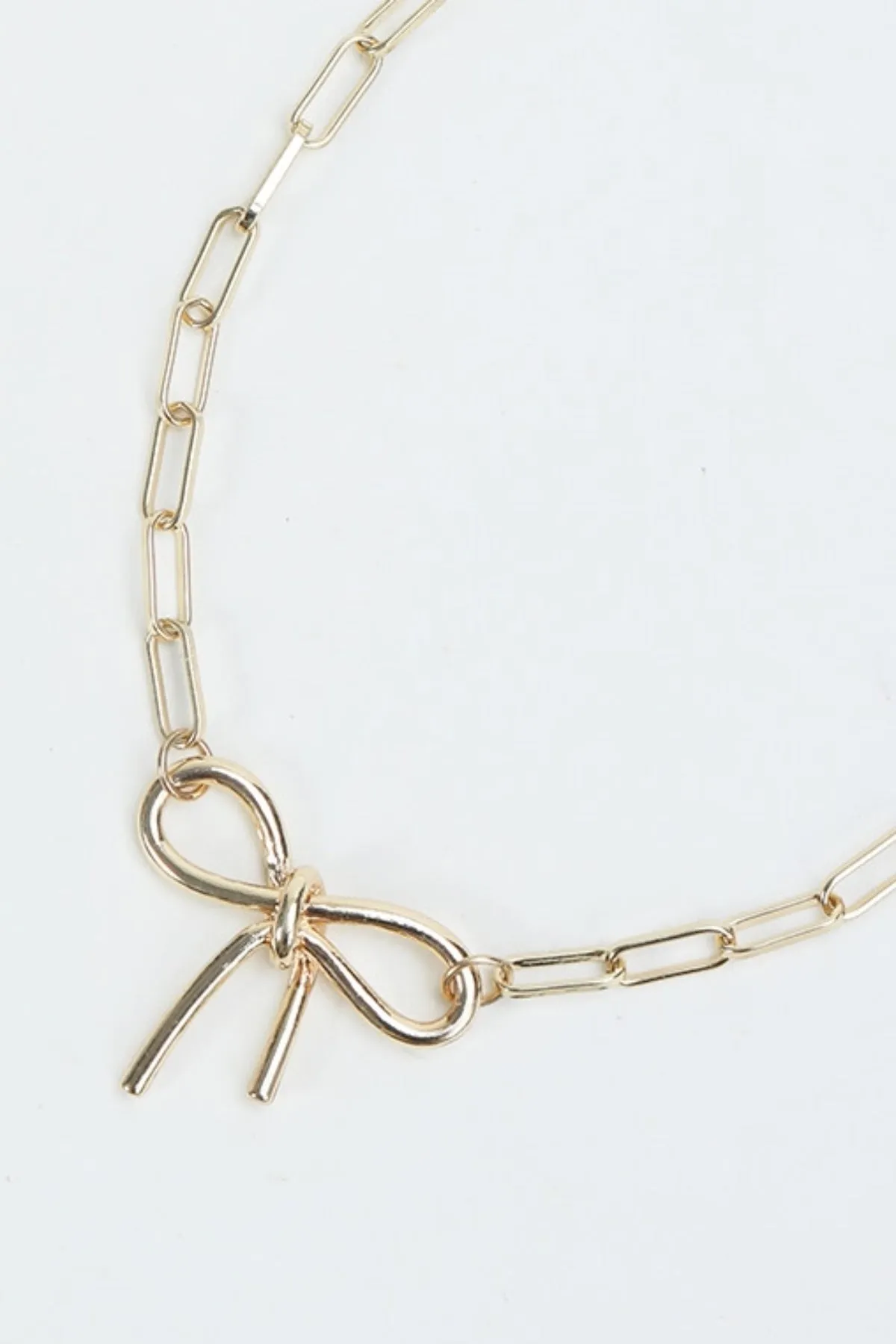 Gold Bow Necklace