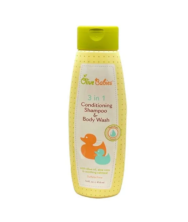 JF Labs Olive Babies 3 In 1 Conditioning Shampoo And Body Wash