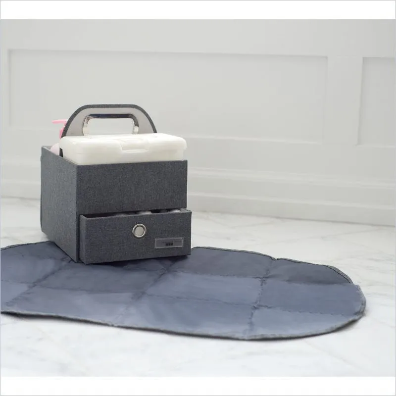 JJ Cole Diapers & Wipes Caddy in Slate Heather