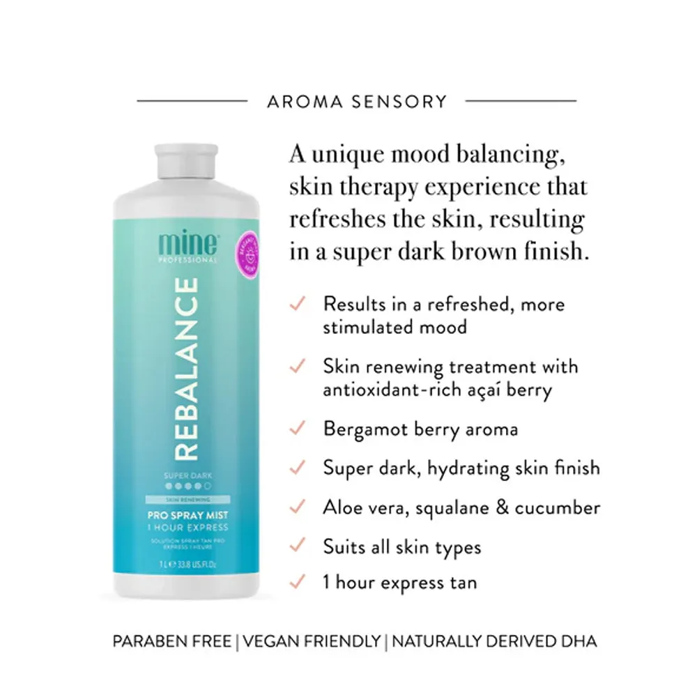 minetan Pro Spray Mist - Rebalance - 1 Litre