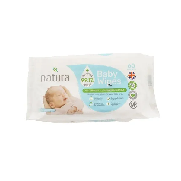 Natura Baby Wipes 60PK