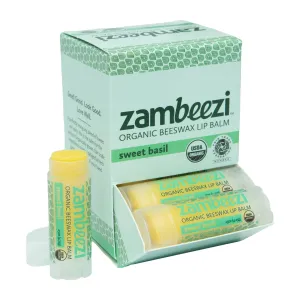 Organic Beeswax Lip Balm - Sweet Basil