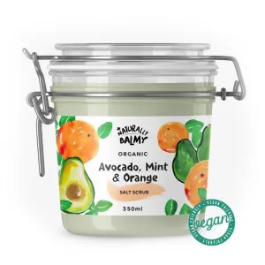 Organic Orange, Mint & Avocado Dead Sea Salt Scrub (350ml)