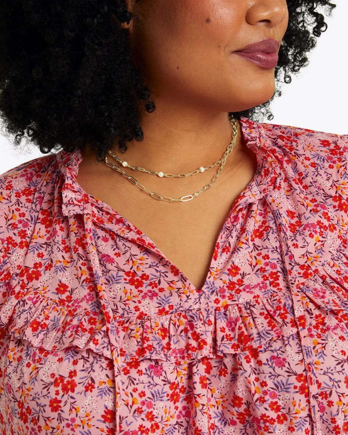 Paper Clip Double Row Necklace