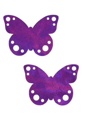 Purple Holo Butterfly Pasties