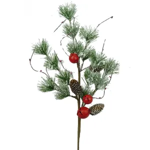 Snow Pine Cone Bell Spray 28L