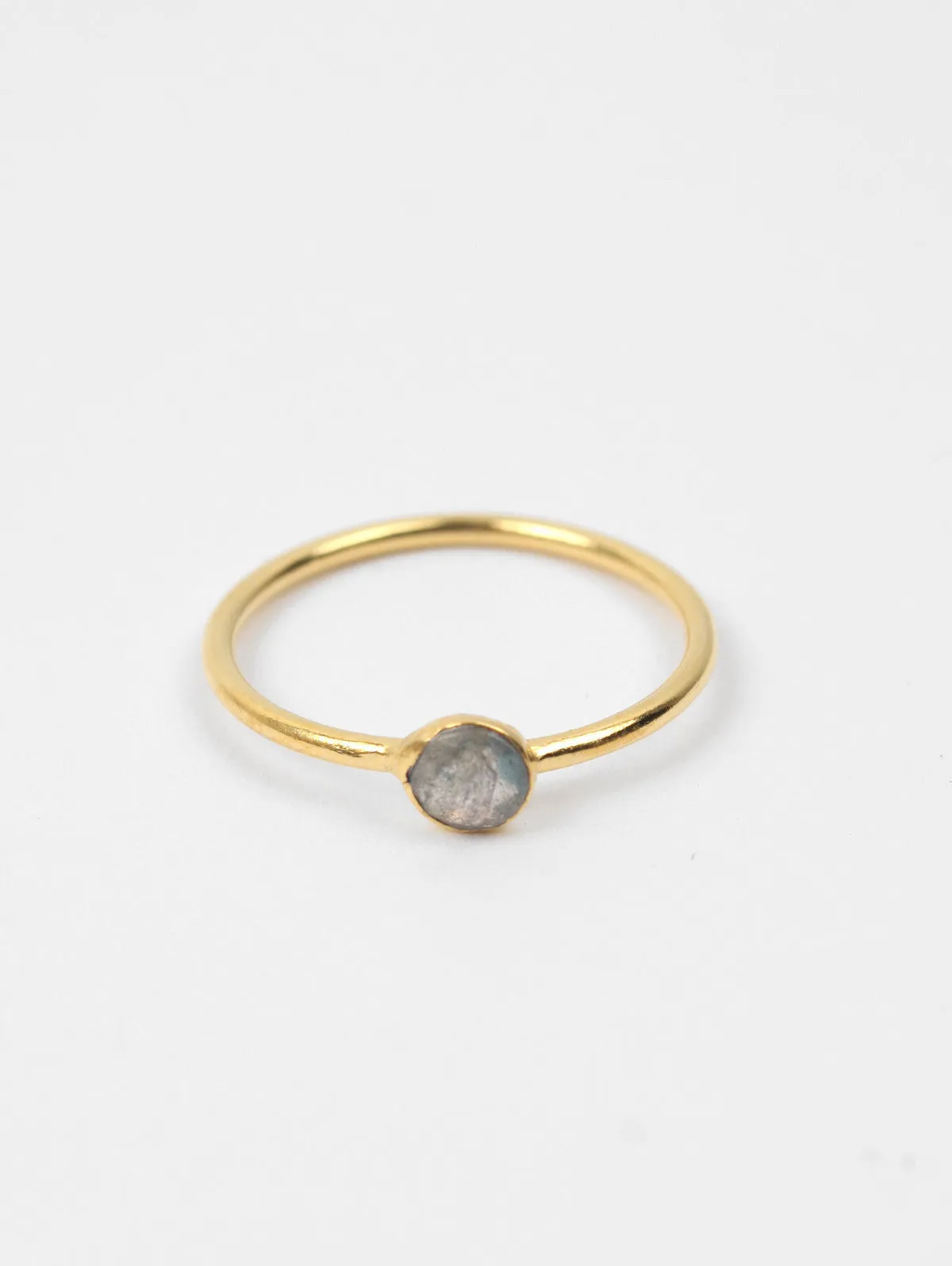 Solo Stacking Rings, Labradorite