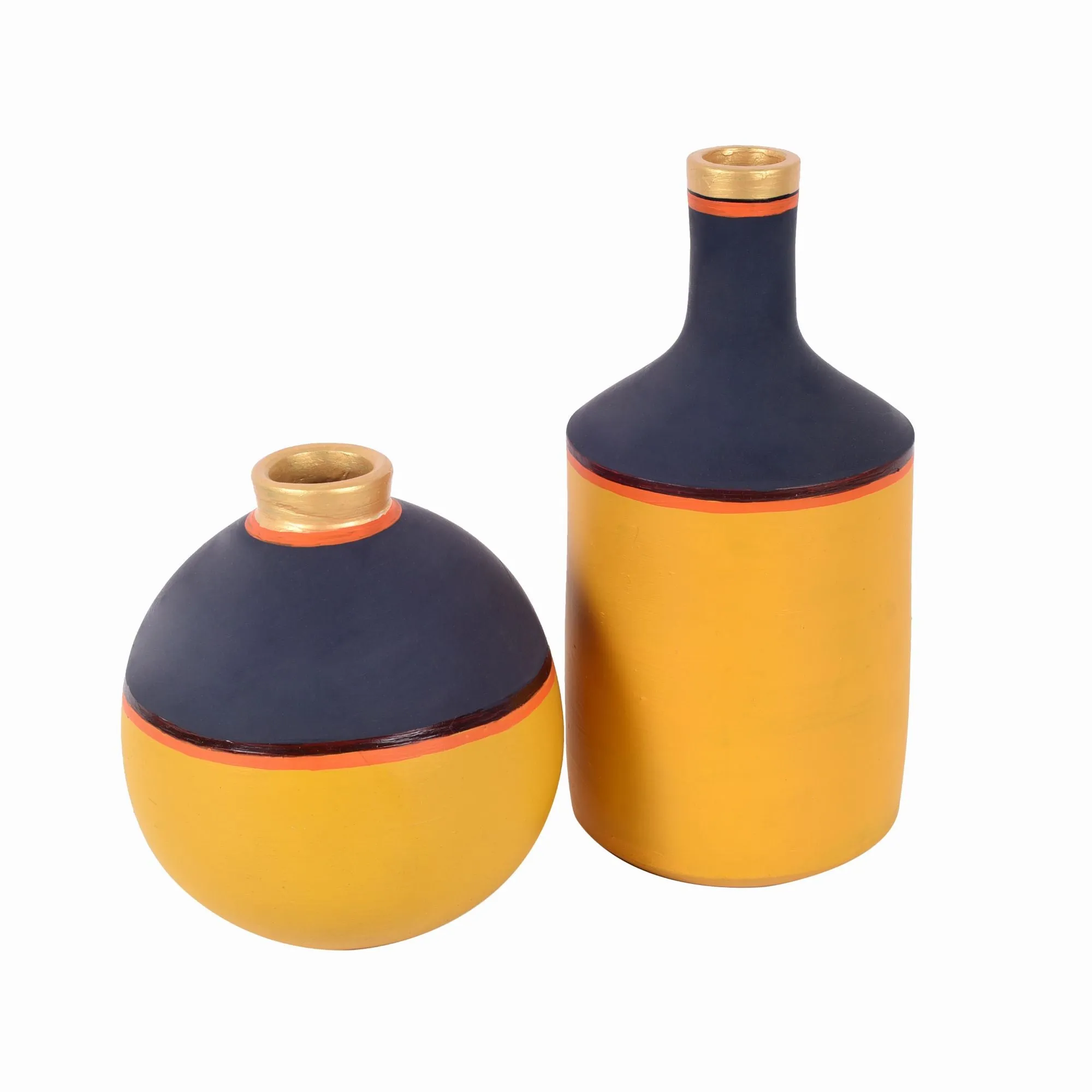 Sunflower Dreams Terracotta Vases (Set of 2) (4x9/5x6)