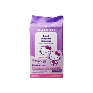 The Crème Shop x Hello Kitty(Purple) 3-In-1 Cleansing Towelettes - Watermelon