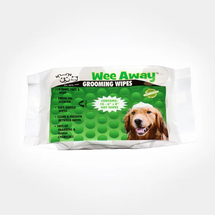 Wee Away Grooming Wipes Dor Dogs & Cats, Green Tea