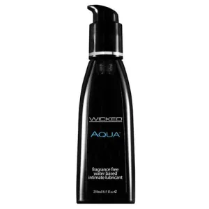 Wicked AQUA Unscented Water Based Lubricant 250ml